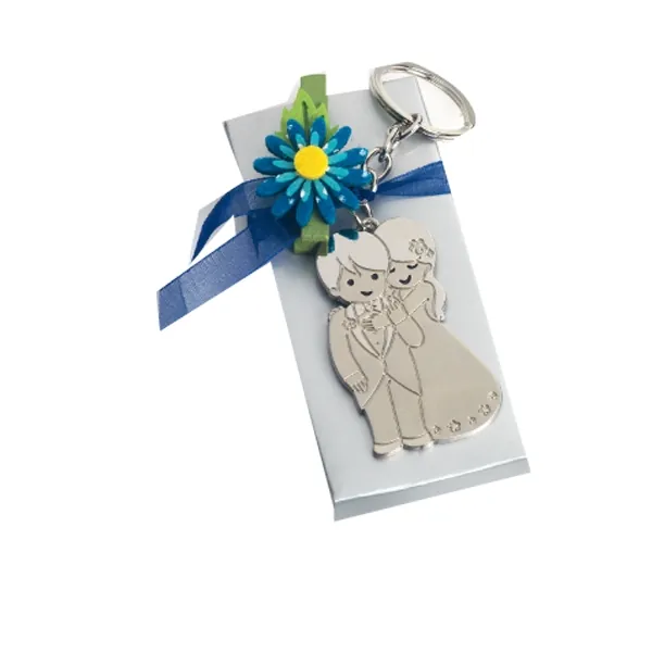 Llavero para boda con figura de novios