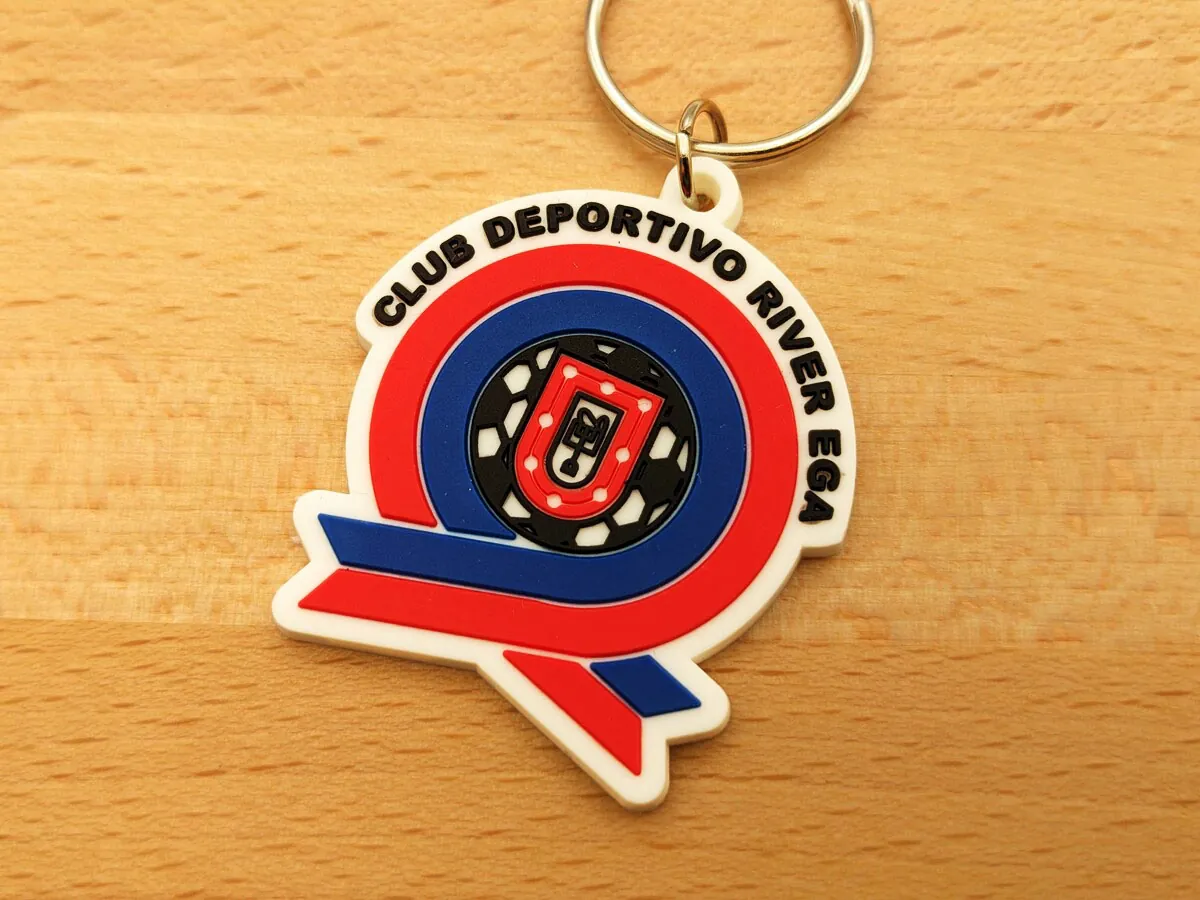 Llavero de PVC personalizado redondo de club deportivo