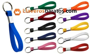 Llavero de silicona personalizado en colores variados